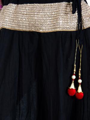 black cotton aline skirts - 10826010 - Standard Image - 4