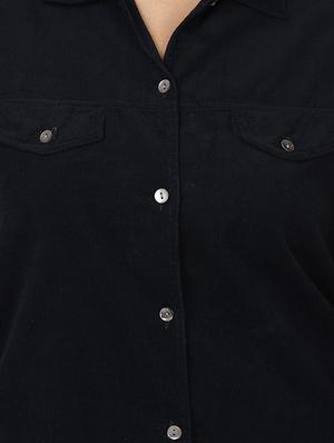 navy blue cotton plus shirt - 10839049 - Standard Image - 4