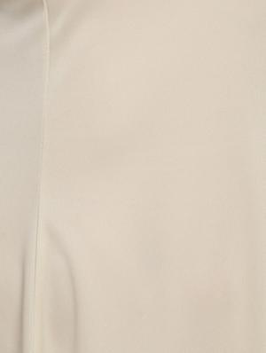 beige polyester front bow tie up dress - 10841171 - Standard Image - 4