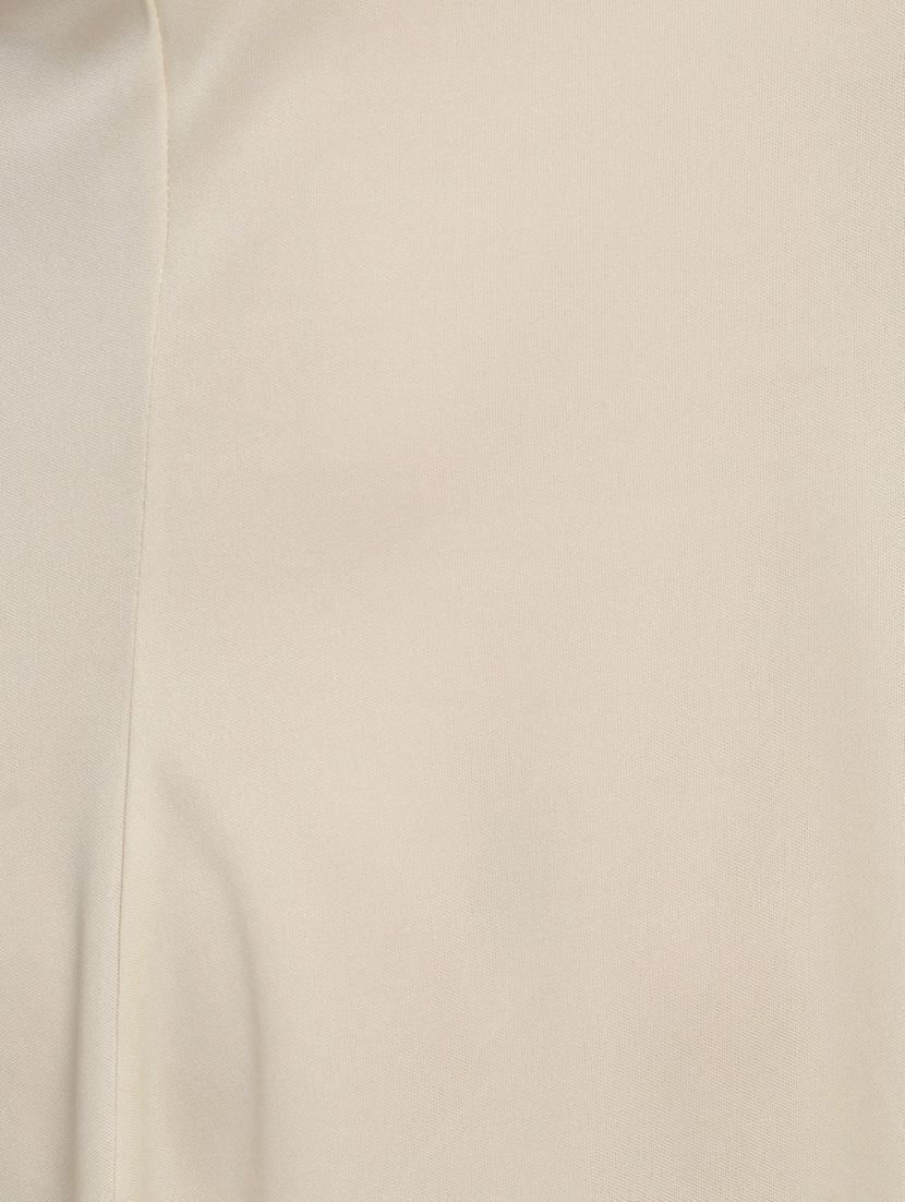 beige polyester front bow tie up dress - 10841171 - Zoom Image - 4