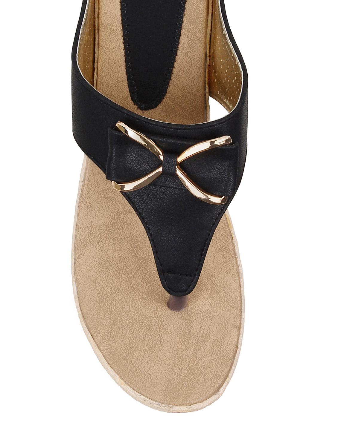 black leathrette wedge - 10842674 - Zoom Image - 4