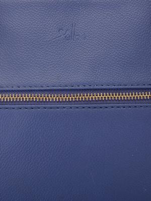 blue faux leather handbag with sling - 10846408 - Standard Image - 4