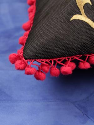 black gold & red bird cushion cover - 10857325 - Standard Image - 4