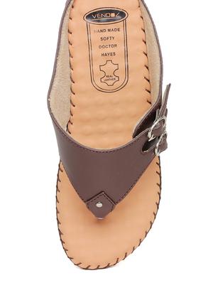 brown faux leather slippers - 10858292 - Standard Image - 4