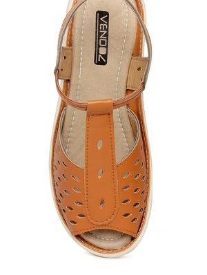 brown faux leather sandal - 10858326 - Standard Image - 4