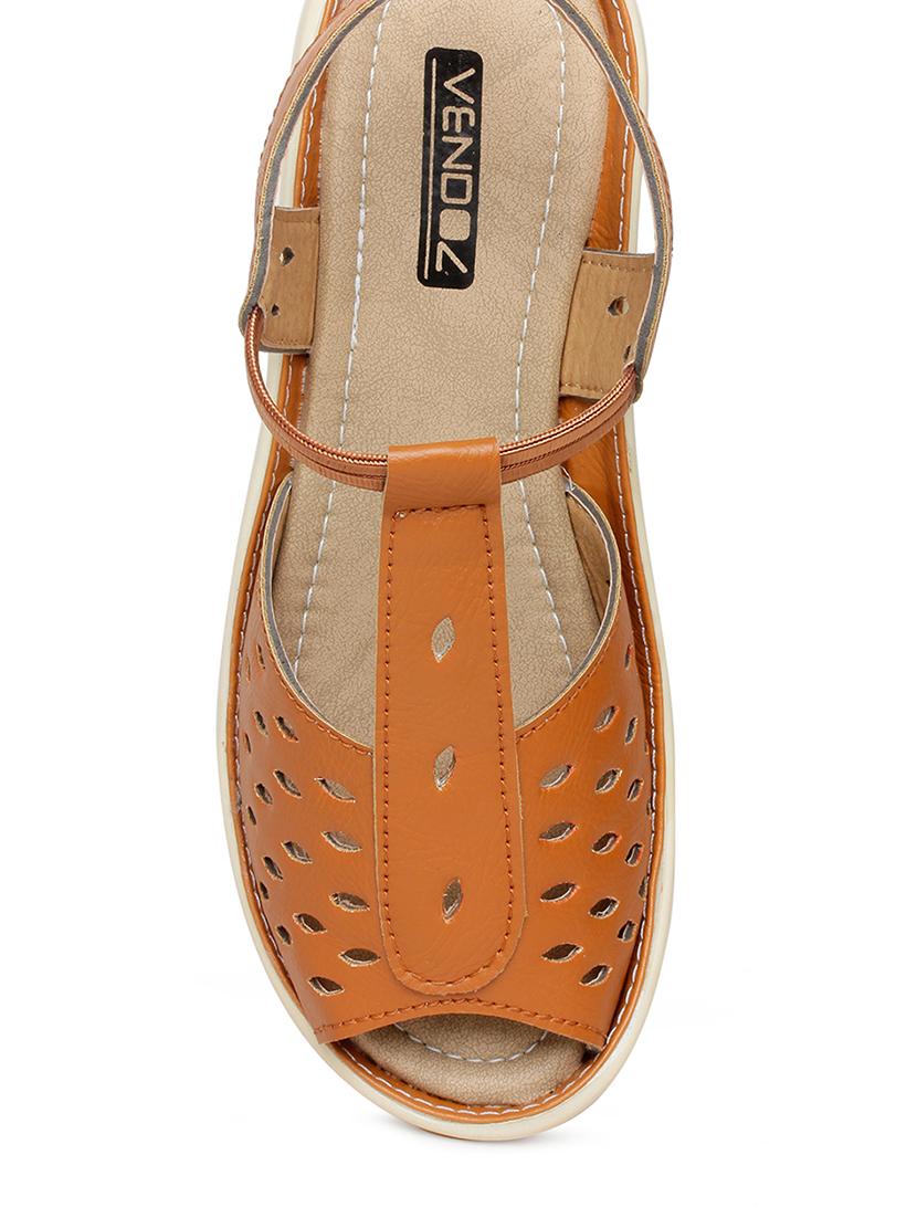brown faux leather sandal - 10858326 - Zoom Image - 4