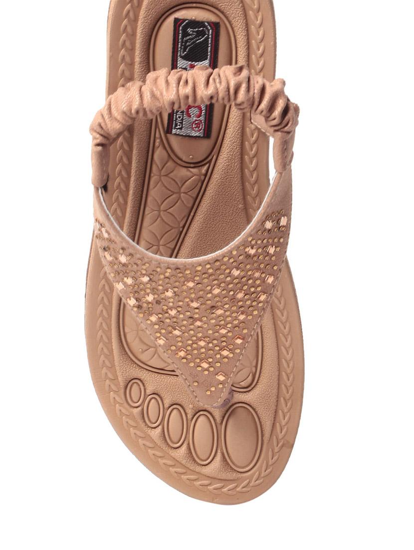 beige leatherette back strap sandals - 10859175 - Zoom Image - 4
