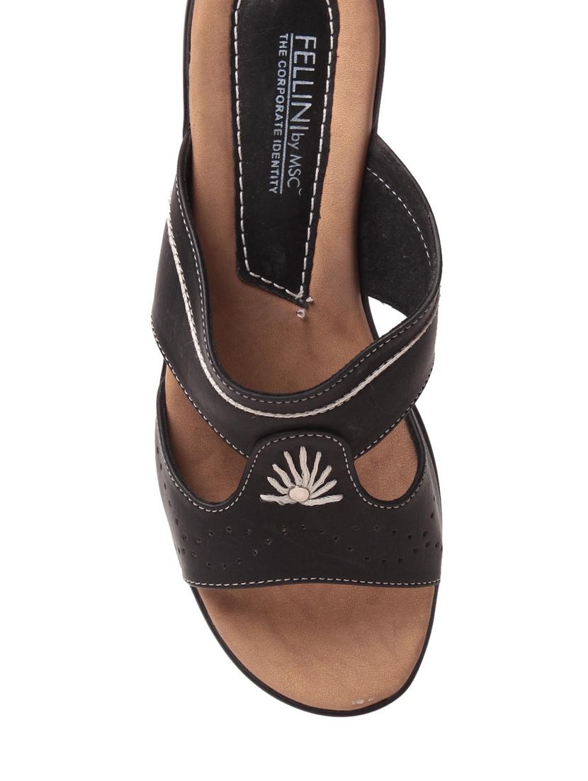 black leatherette sandal - 10859240 - Zoom Image - 4