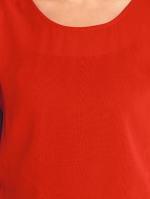 cap sleeved sheer back top - 10874797 - Standard Image - 4