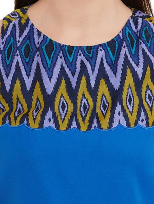 blue georgette top - 10874803 - Standard Image - 4