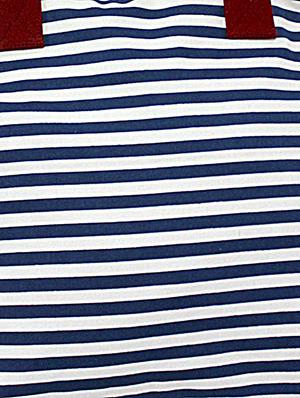 Blue And White Striped Canvas Handbag - 1089091 - Standard Image - 4