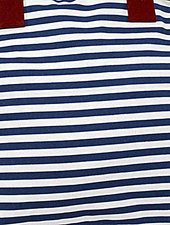 Blue And White Striped Canvas Handbag - 1089091 - Zoom Image - 4