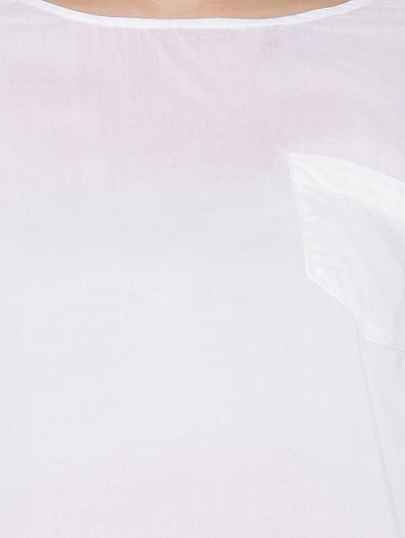 white cotton straight top - 10894080 - Zoom Image - 4