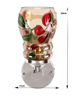 red, gold uplighter wall light - 10894925 - Standard Image - 4