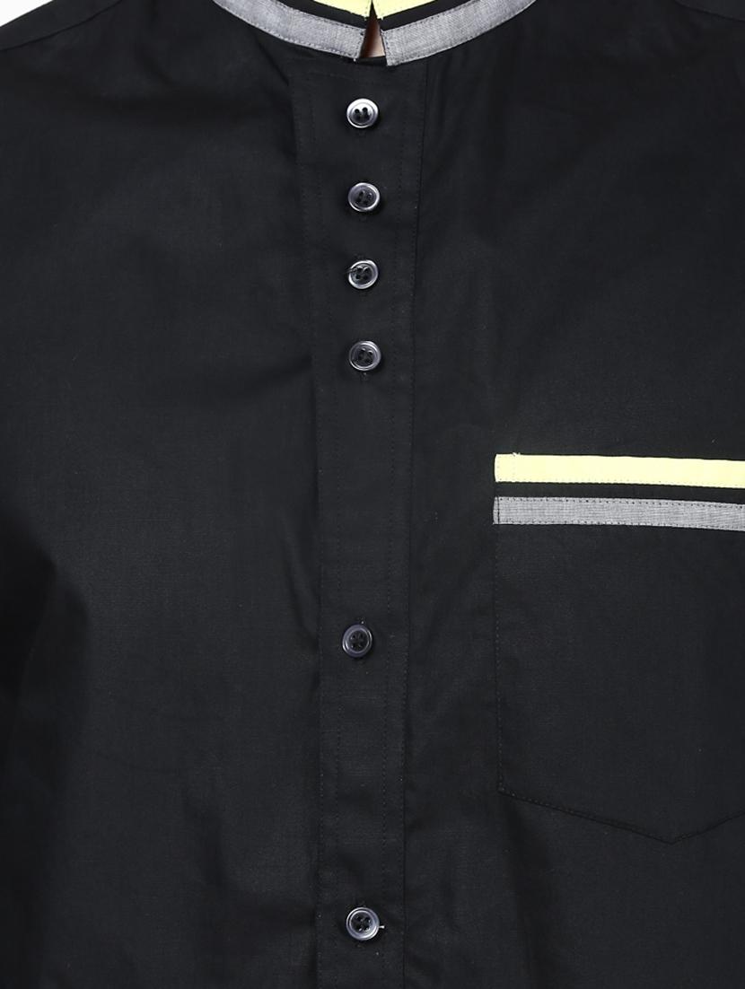 black cotton casual shirt - 10899327 - Zoom Image - 4