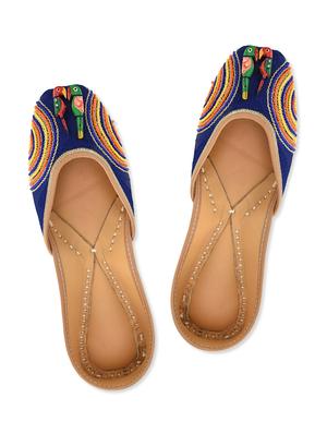 multi coloured beads embellished leather mojris - 10900455 - Standard Image - 4