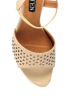 tan leatherette wedge - 10904821 - Standard Image - 4