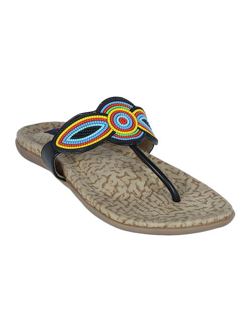 black leatherette sandal - 10906912 - Standard Image - 1