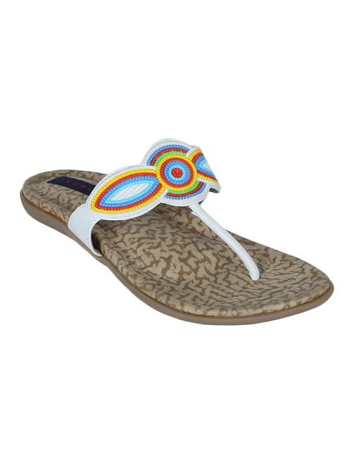 white leatherette sandal - 10906913 - Standard Image - 1