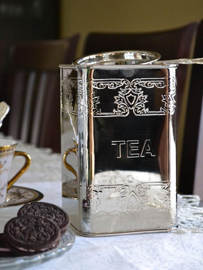 Silver Plated Brass Tea Container - By