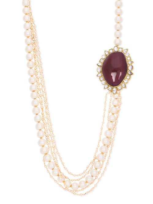 white layered embellished necklace - 10923134 - Very Small Image - 1