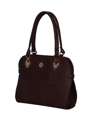 brown leatherette handbag - 10925132 - Standard Image - 4