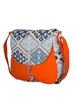 multi colored canvas printed sling bag - 10934952 - Standard Image - 7