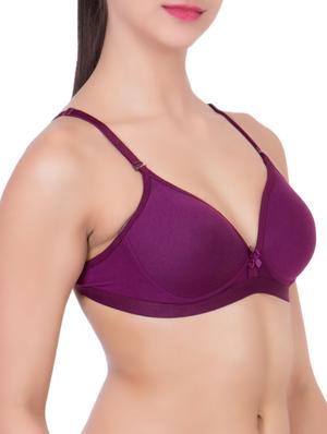 maroon,orange,dark purple cotton bra - 10937817 - Standard Image - 10