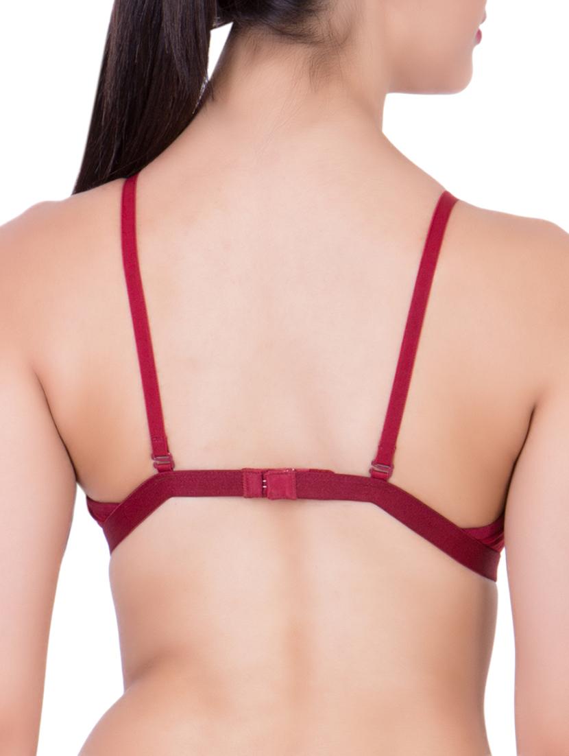 maroon,orange,dark purple cotton bra - 10937817 - Zoom Image - 7