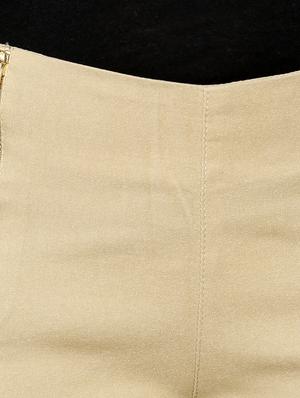 beige cotton blend shorts - 10942714 - Standard Image - 4