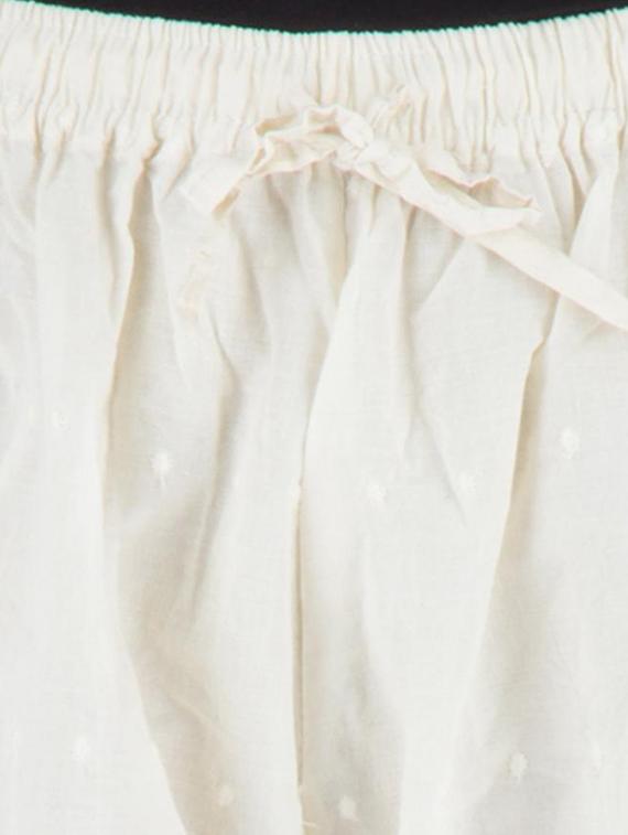 offwhite cotton palazzos - 10942748 - Zoom Image - 4