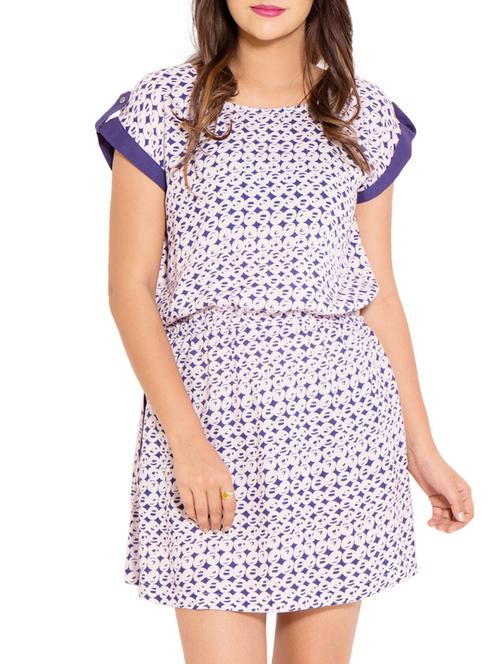 tie knot front floral a-line dress - 10968282 - Standard Image - 1