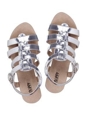 silver faux leather sandals - 10986477 - Standard Image - 4