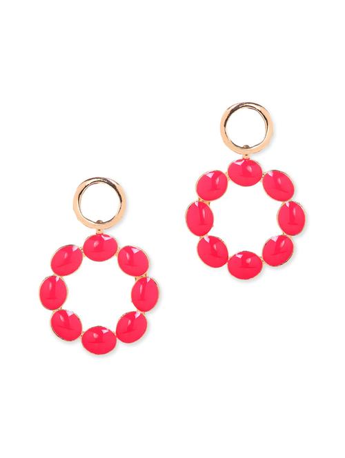 pink metal earring - 11017953 - Standard Image - 1