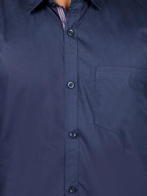 blue cotton casual shirt - 11030296 - Standard Image - 4