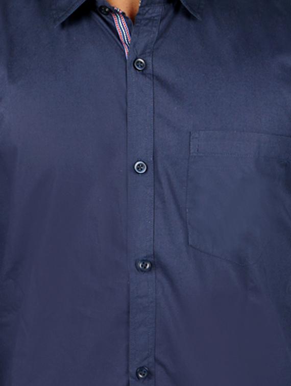 blue cotton casual shirt - 11030296 - Zoom Image - 4