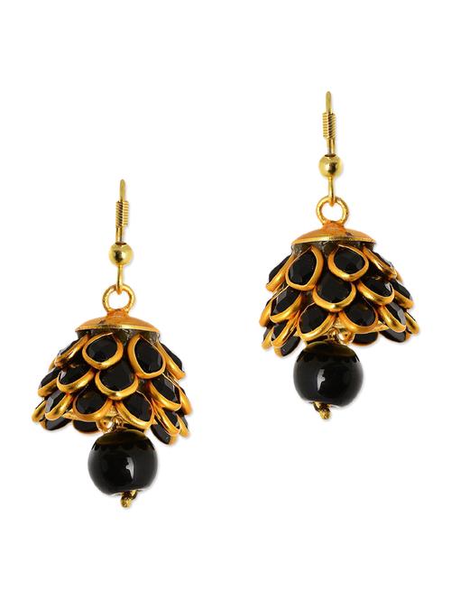 gold, black brass earring - 11083727 - Very Small Image - 1