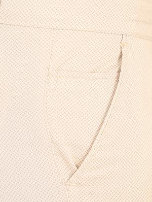 beige cotton lycra trousers - 11085372 - Standard Image - 4