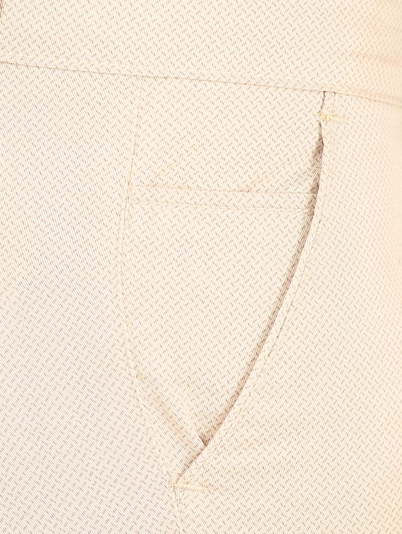 beige cotton lycra trousers - 11085372 - Zoom Image - 4