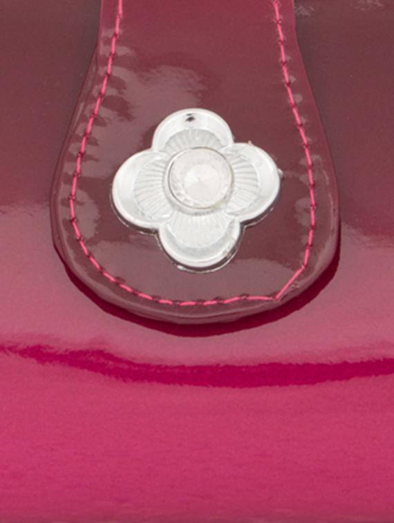 pink leatherette clutch - 11100181 - Zoom Image - 4