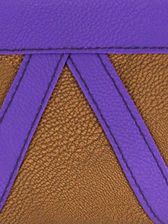 brown leatherette clutch - 11100186 - Zoom Image - 4