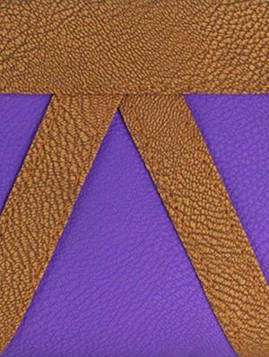 purple leatherette clutch - 11100187 - Standard Image - 4
