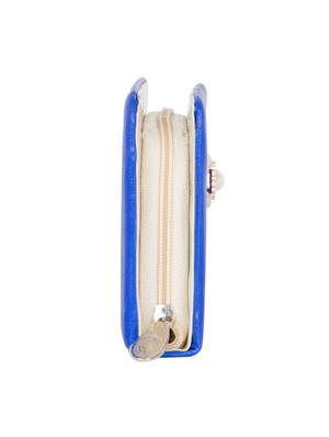 blue leatherette clutch - 11100403 - Standard Image - 4