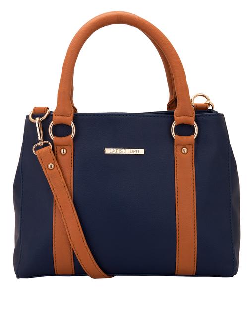 blue leatherette handbag - 11111994 - Standard Image - 1