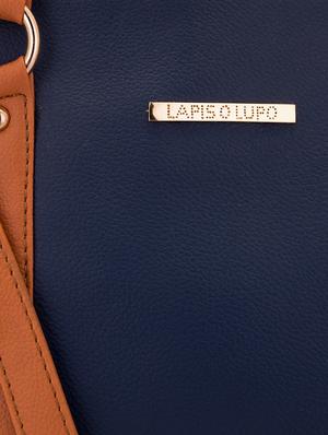 blue leatherette handbag - 11111994 - Standard Image - 4
