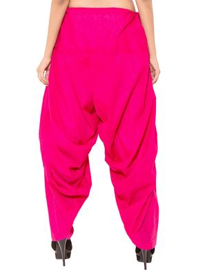 pink cotton patiyala salwars - 11120017 - Standard Image - 7