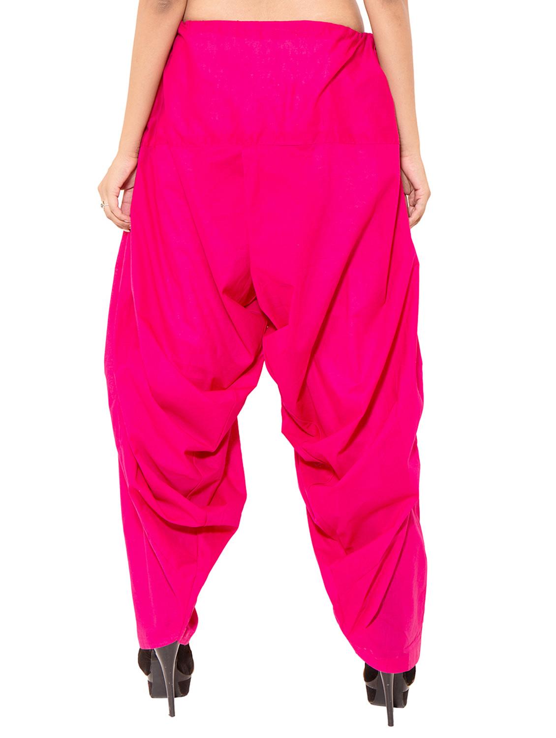 pink cotton patiyala salwars - 11120017 - Zoom Image - 7