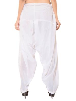 white cotton patiyala salwars - 11120046 - Standard Image - 4
