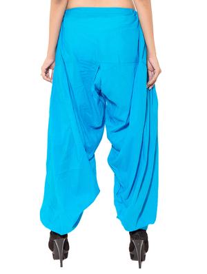 white rayon patiyala salwars - 11120098 - Standard Image - 4