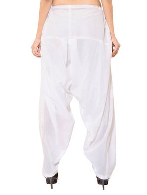 white rayon patiyala salwars - 11120098 - Standard Image - 7